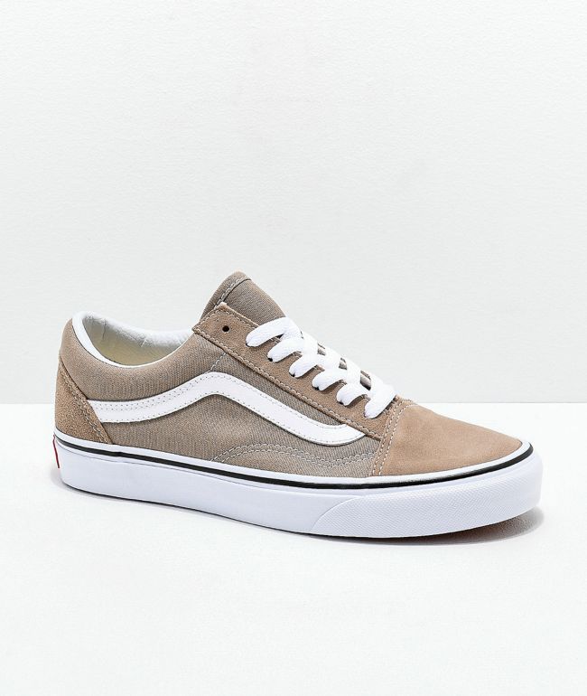 taupe checkered vans